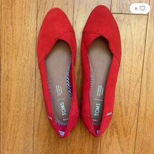Red TOMs Julie Flats - Size 6.5